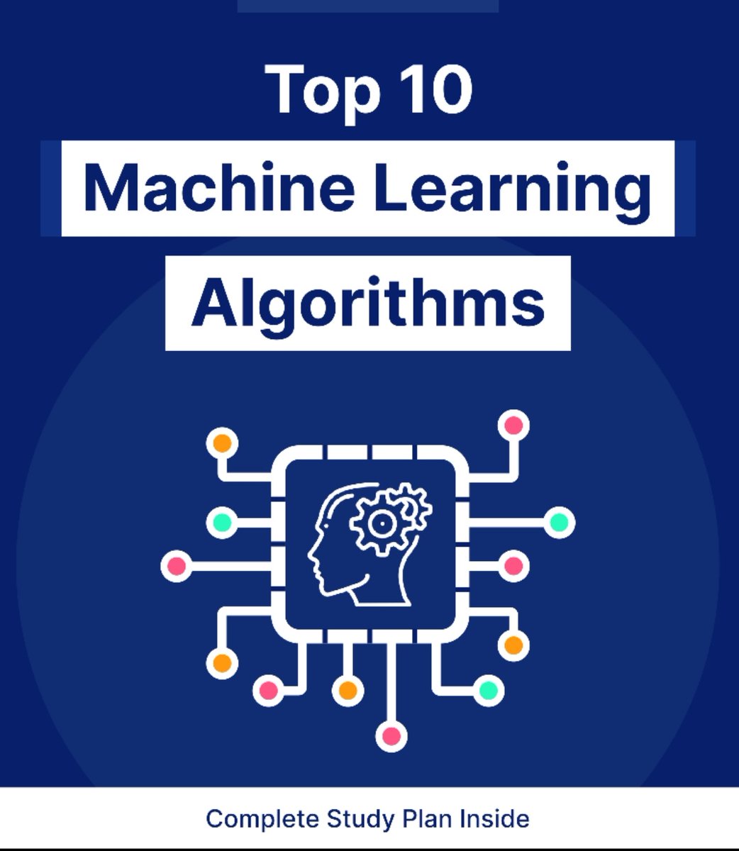 Top 10 Machine Learning Algorithms 👾 Get Absolutely Free 🤩🆓 Simply 👇 1 . Follow [So I Can Dm You] 2. comment [Machine] 3. Repost Note..[Only For first 10 DM ✨] #SQL #DataScience #course