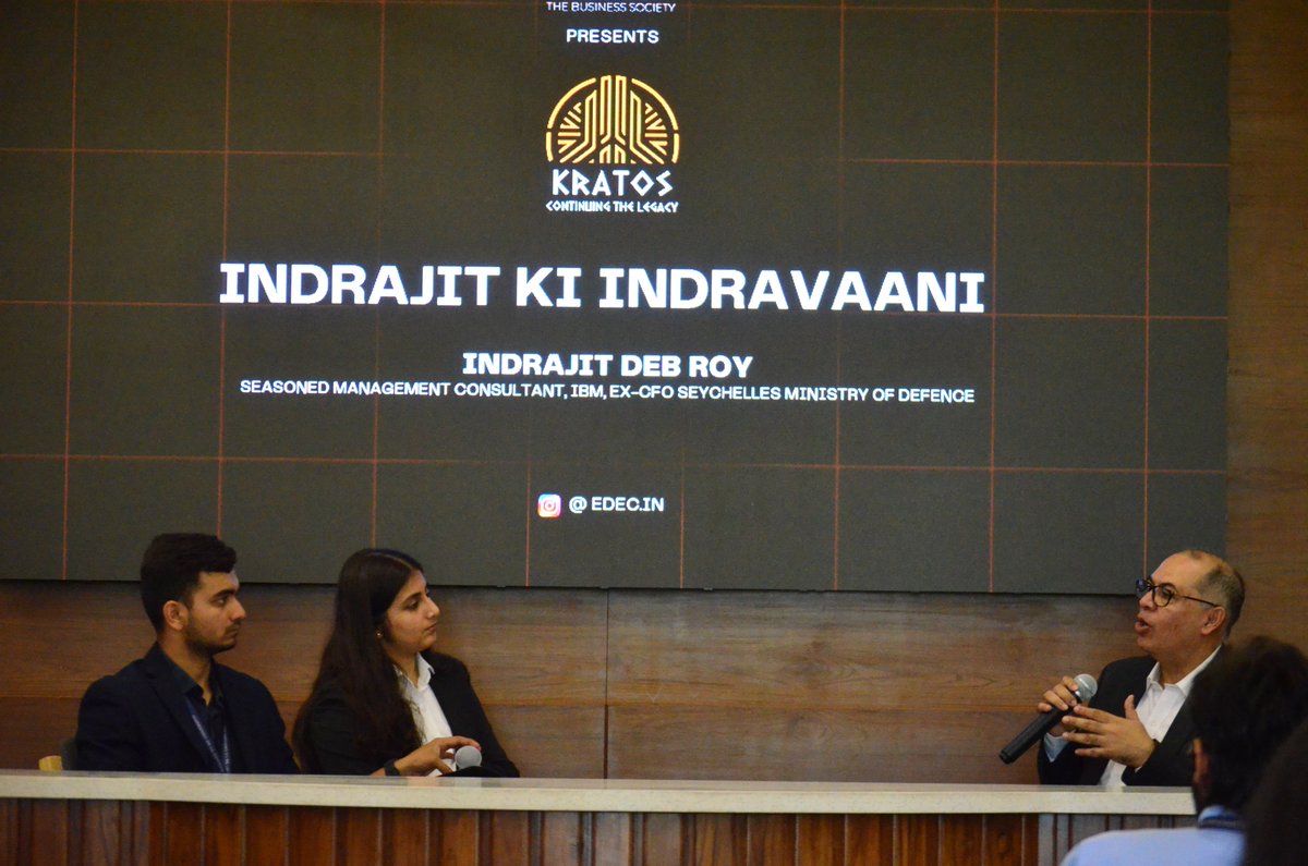 idebroy's tweet photo. Met with and exchanged ideas about business creation &amp;  sustainability with a bunch of very sharp and eager minds at EDEC. #StartupGrowth #CIMA #Finance #FinancialAdvice #Kratos https://t.co/cF70fzL8Gx