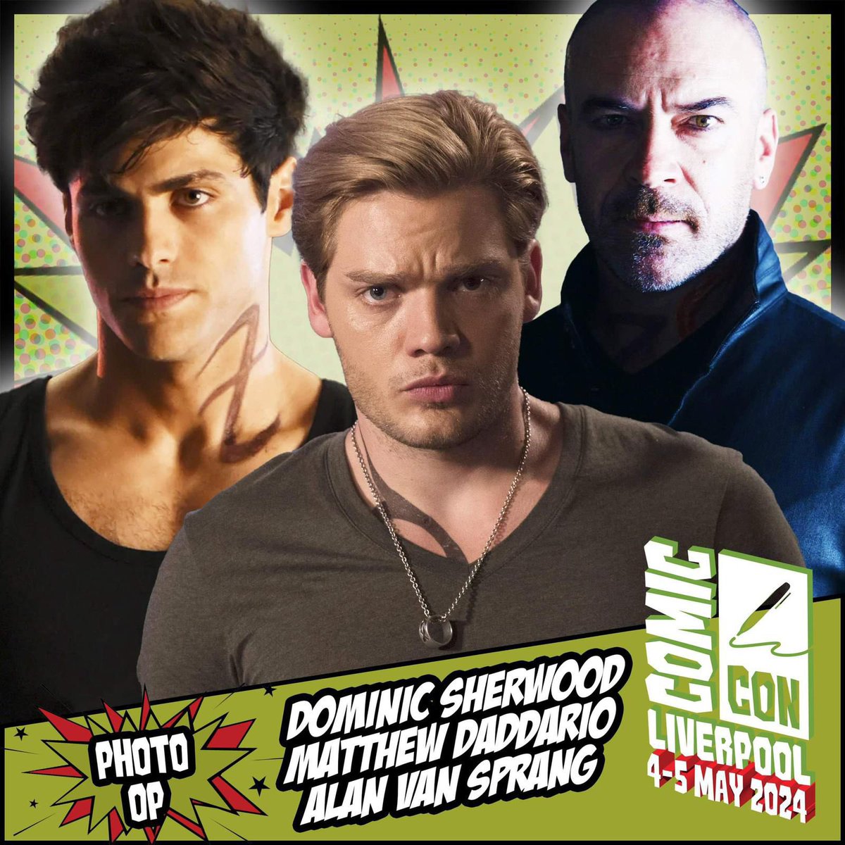 “We’re coming after you, this is the hunt.” We will have Dominic Sherwood, Matthew Daddario, and Alan Van Sprang at @comconliverpool in just two weeks time! It’s an iconic Shadowhunters group opportunity you don’t want to miss. Tickets: comicconventionliverpool.co.uk