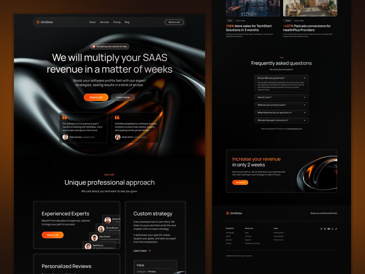 sebadamwebsites's tweet photo. SAAS Experts landing page.

Love the ⚫️ black + 🟠 orange look.

And you? https://t.co/U8M2a4fnAD