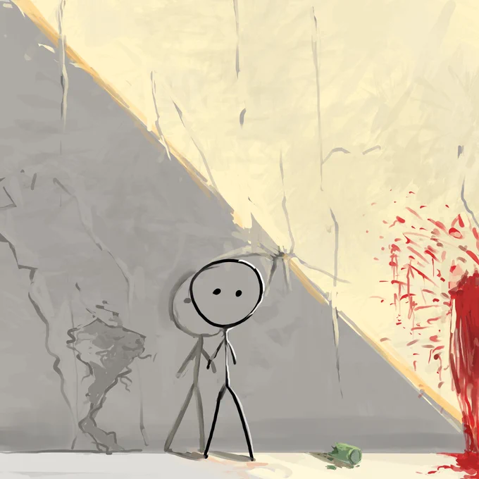 (3/?) LEARN TO ADD TEXTURE

reason why people distastes bg is the lack of details . you can theoratically get away with just texture. best example is hilda of them adding lines on the ground. without it, it will appear flat. as well as my art first pic which is just a wall. 
