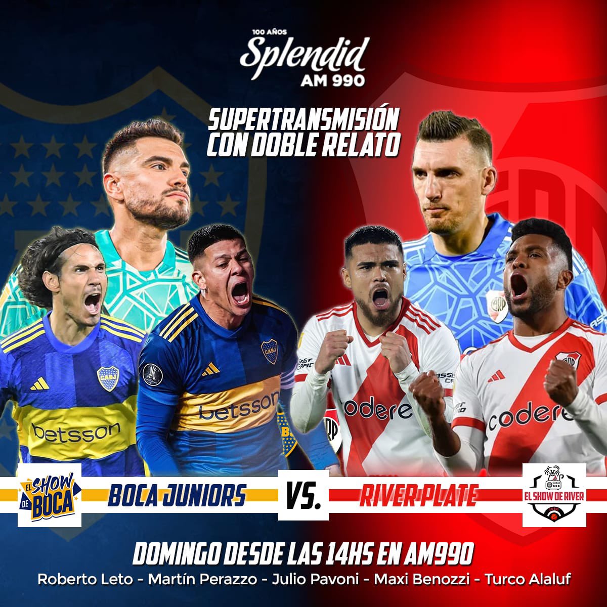 munecoperazzo's tweet photo. En un rato nos vemos en la cancha
#SuperTransmi
#DobleRelato
#RiverBoca
@splendidam990
🔴⚪️🔵🟡⚽️📻🎙️🏟️ https://t.co/3AqVMAmjKa