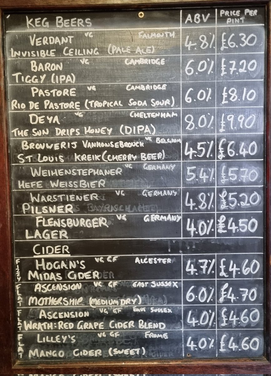 Here are today's beer boards. So come and enjoy a pint in our beer garden this sunny Sunday. Beers from @BlueBeeBrewery @PictishBrewing @AcornBrewery @VerdantBrew @marblebrewers @deyabrewery @lostandgrounded @shinybrewery @pastorebrewing @Torrside