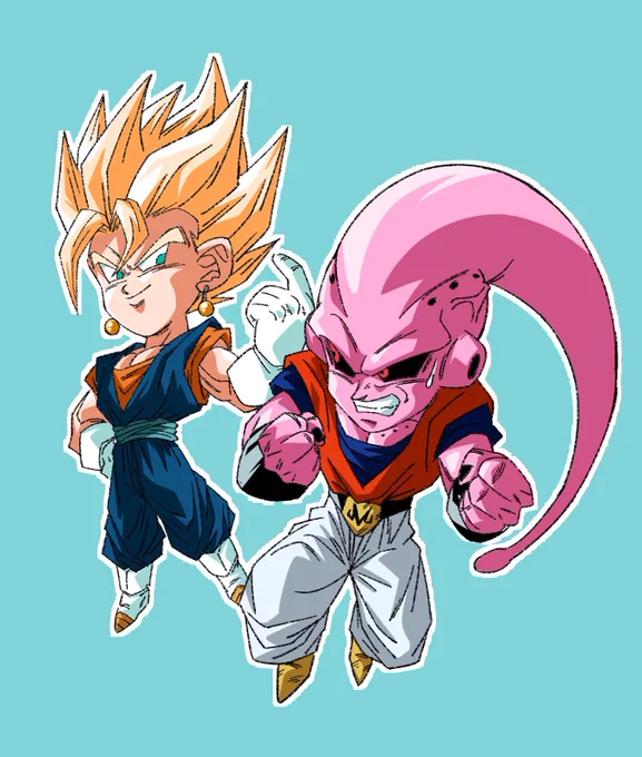 ベジットと魔人ブウ #ドラゴンボール #イラスト