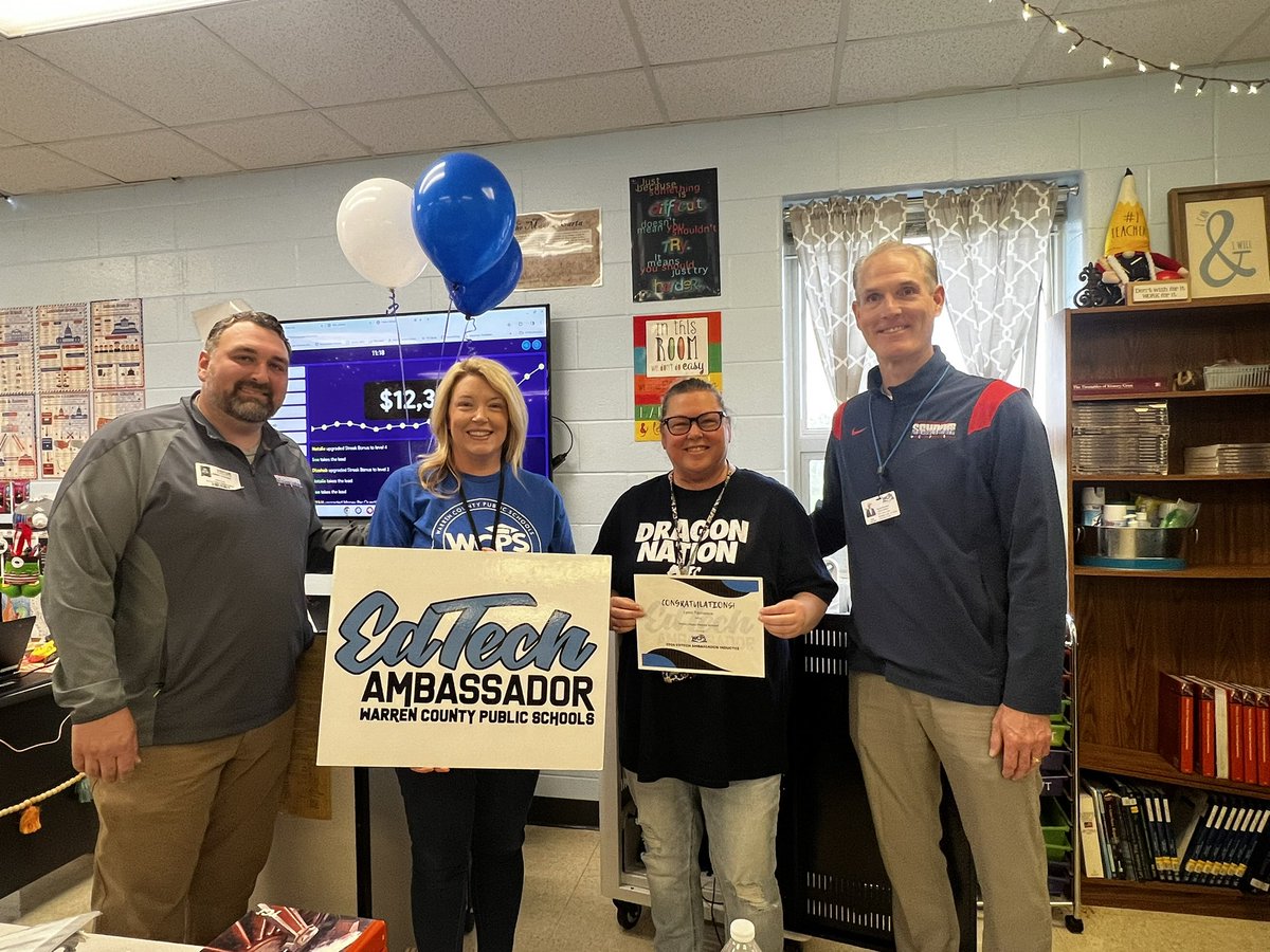 Moss Middle School would like to congratulate Lynn Tarrance as a newly inducted WCPS EdTech Ambassador.  We are proud of you.  You are the REAL DEAL!  Go Dragons!! <a href="/WarrenCoSchools/">Warren Co Schools</a> <a href="/HMMS_Counseling/">Katie Whitney</a> <a href="/HenryMossMiddle/">Henry Moss Middle</a>