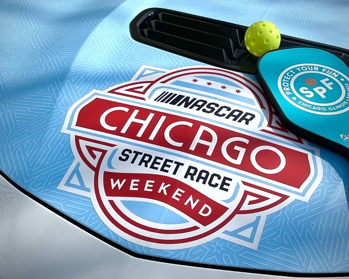 🚨 Today!! 🚨 Starting at 2pm CT, join us at SPF Chicago for a @TALLADEGA Watch Party, #NASCARChicago ticket giveaway, and pickleball fun! 🤩