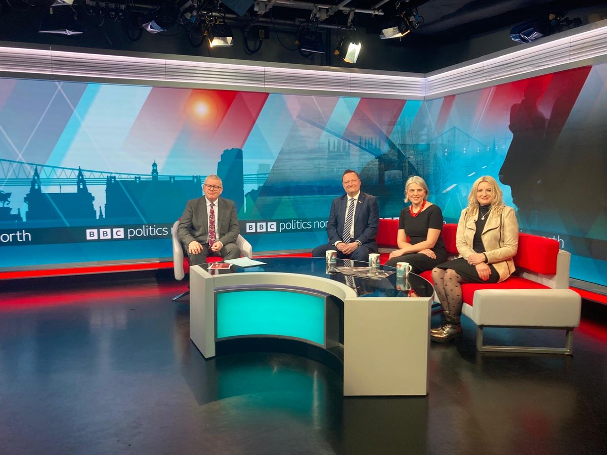 A late kick off today for Politics North, but we’re on air at 2.15pm on BBC One with guests ⁦@JasonMcCartney⁩ ⁦@annalouisedixon⁩ ⁦@ChristiGabbitas⁩ #bbcpn