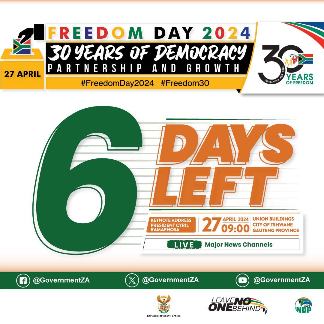 6️⃣ days left #FreedomDay2024 #Freedom30