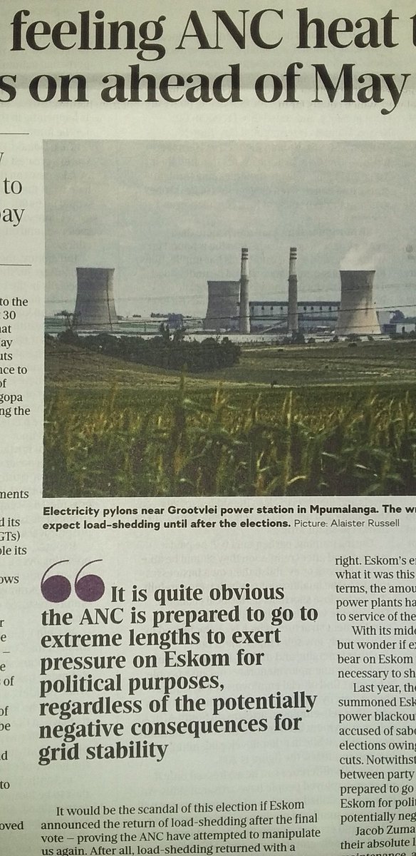 Eskom burning DIESEL like never seen before to keep the lights on leading up to elections! Consequences will be dire post elections.SAns to prepare themselves for the worst post elections.Eskom is like a dead patient on life support awaiting someone to pull the plug at later.