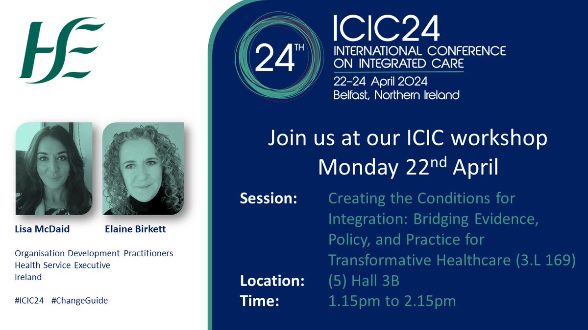 Just one day to go to the International Conference on Integrated Care with @IFICInfo Join Organisation Development Practitioners @LisaDaid and @birkett_elaine to find out about Creating the Conditions for Integration: Bridging Evidence, Policy, and Practice for Transformative…