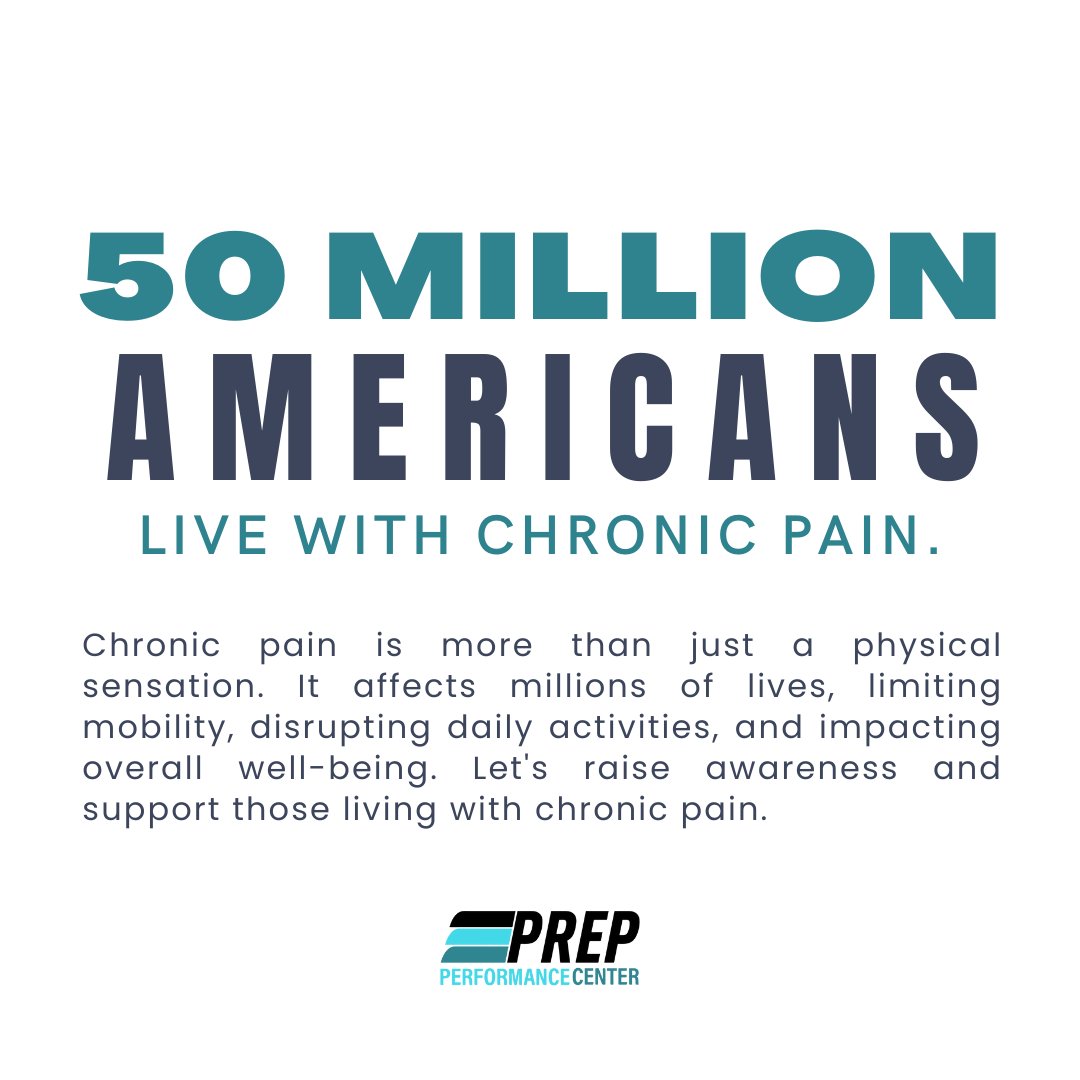 Did you know that over 52 million adults in the US are living with chronic pain? Let's explore how physical therapy can provide relief and help you thrive. 

Check it out now: prepperformancecenter.com/physical-thera…
-
-
#ChronicPainAwareness #PhysicalTherapy