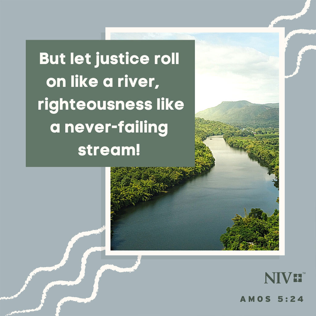 But let justice roll on like a river, righteousness like a never-failing stream! Amos 5:24 #votd #niv #verseoftheday #nivbible