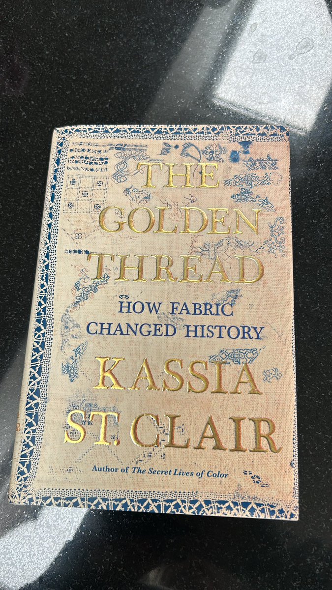 Today’s charity shop book purchase, The Golden Thread by Kassia St Clair. Looks interesting and can’t wait to get stuck in. @kassiastclair #socialhistory #charityshopfind