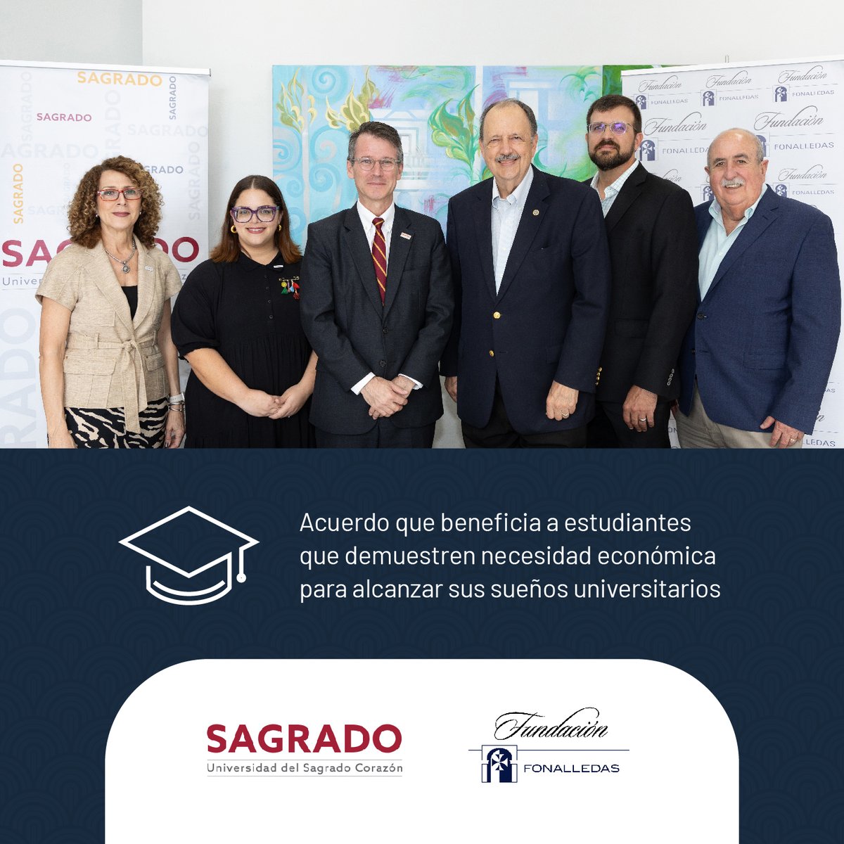 EFonalledas's tweet photo. La Fundación Fonalledas formalizó un acuerdo junto a @sagradoedu para apoyar al Programa de Becas de dicha universidad. Su propósito es asistir a estudiantes de bachillerato que demuestren necesidad económica, excelencia académica y compromiso social. https://t.co/ChGrJIPtPb