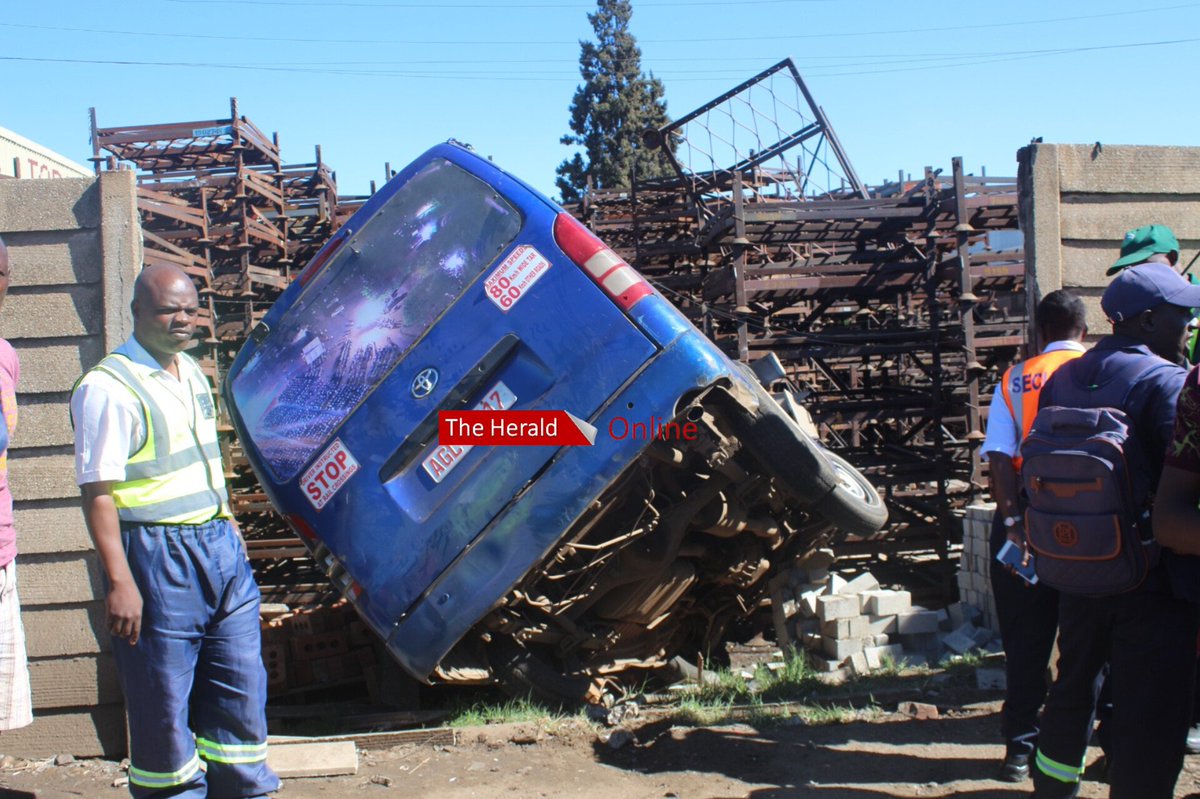 Kombi Crashes Into Wall at The Intersection of Simon Mazorodze