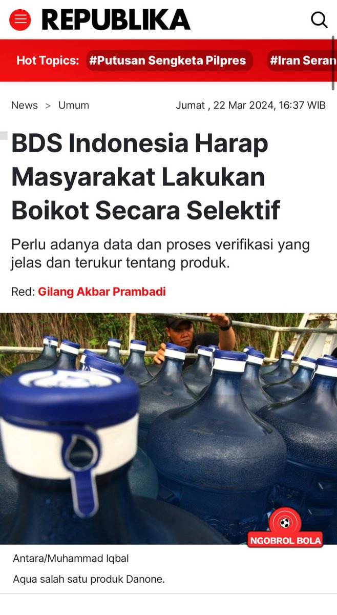 Bnr bgt memang hrs lebih selektif dan update list boikot product! semoga kita terhindar hoax dan bisa kasih dukungan terus buat Palestine. news.republika.co.id/berita/saqteq4…