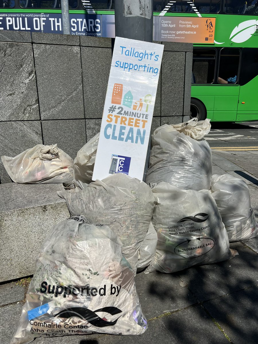 What a fabulous day to mark our 13th National Spring Clean Day in #Tallaght today. @NationalSpringC 12 volunteers pruned, weeded, litter picked and planted today - collected 9 bags of rubbish. #LoveWhereYouLive