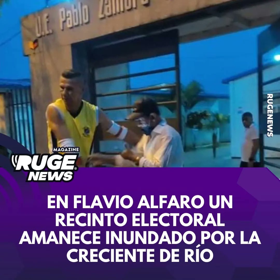 Amarilloesbsc's tweet image. 💧 | Un #recinto #electoral en el cantón Flavio Alfaro amaneció inundado la mañana de este domingo, 21 de abril, debido a las lluvias que se presentaron en #Manabí desde la madrugada.