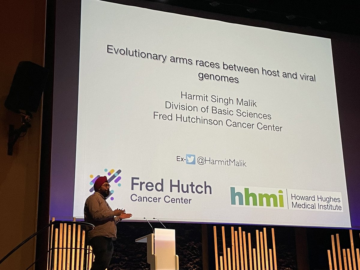 The one and only @HarmitMalik on mutational fitness landscape of antiviral protein TRIM5a (work led by @JTenthorey). Elegant work showing that TRIM5a has multiple adaptive paths to catch up with rapidly evolving lentiviruses #icte2024