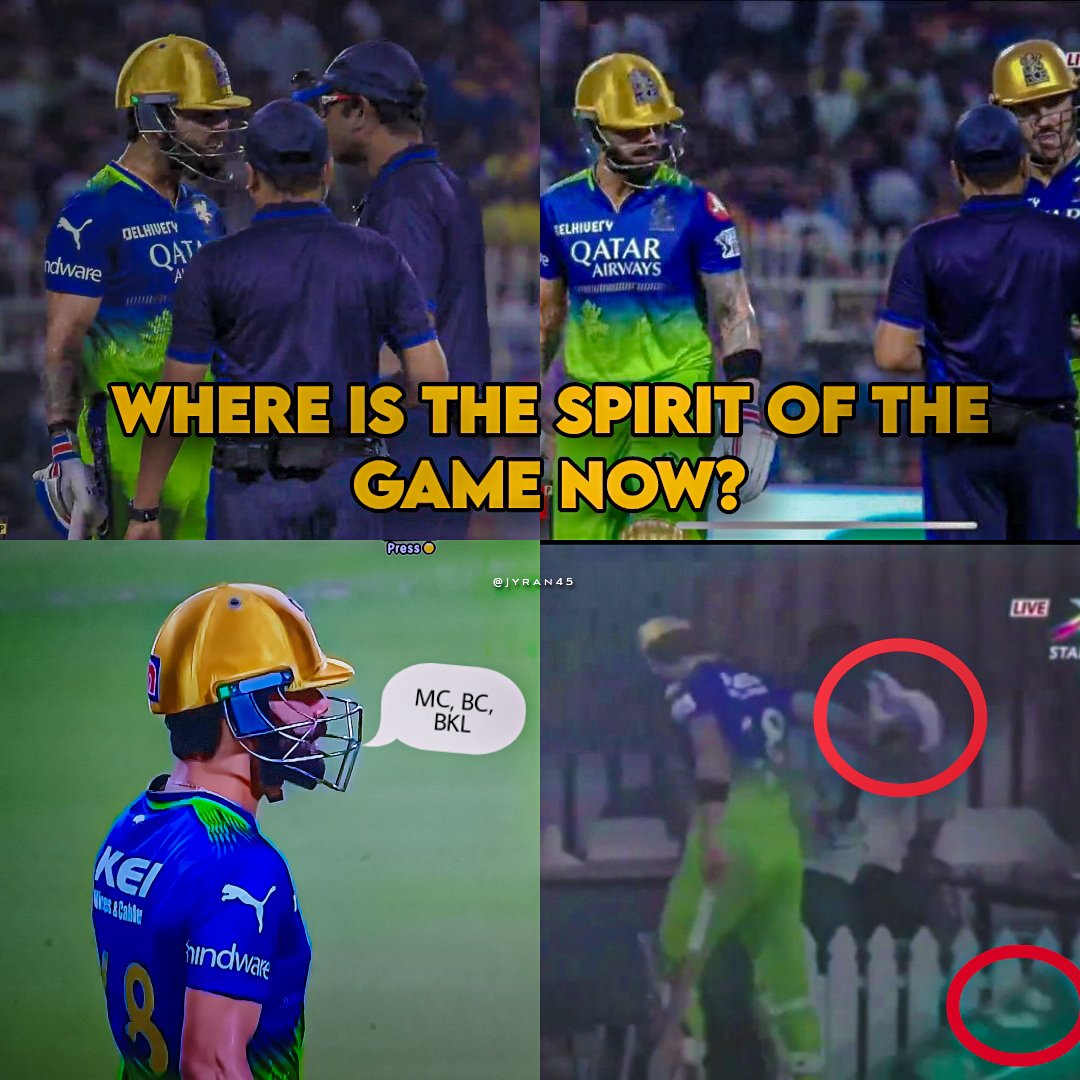 Jyran45's tweet photo. - Abusing Umpires 
- Giving death stare to Umpires
- Throwing gloves and Bat. 

And this guy was giving gyaan to the crowd about the spirit of cricket a few days ago. 🤡

Chokli is the most hypocritical guy
ever. https://t.co/8MSPMYbm0c