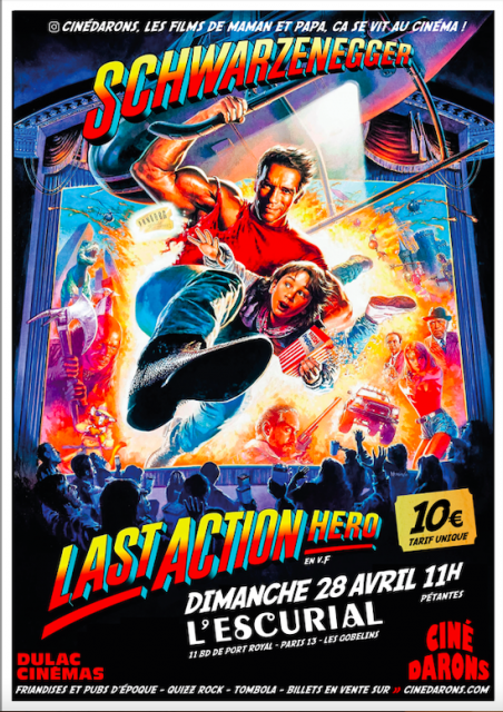Dans une semaine, vous avez RV avec les Ciné Darons, pour LAST ACTION HERO, avec un Schwarzy en grande forme !

dulaccinemas.com/cinema/2794/es…

#CineDarons #arnoldschwatzenegger #lastactionhero #famille #jeunepublic #Paris5 #Paris13 #salledecinéma #aucinéma