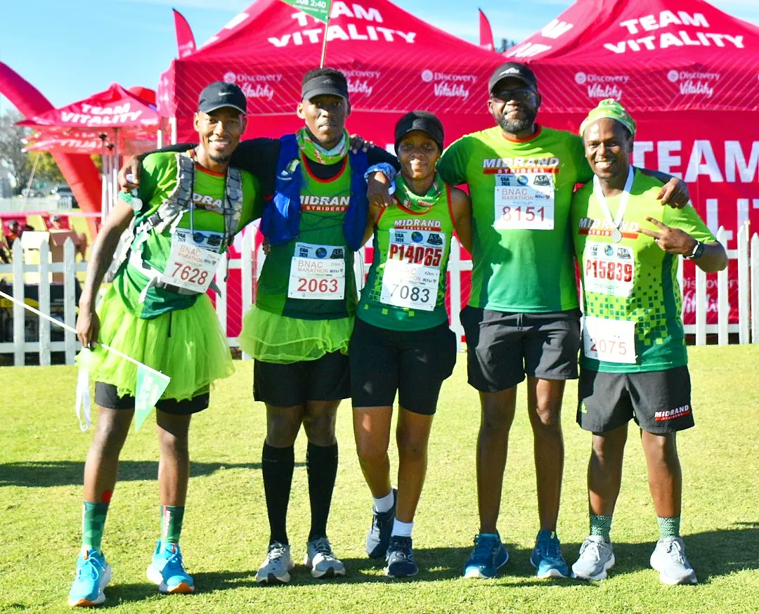 midrandstriders's tweet photo. Dankie leadership! Sub 2:40 #GreenMambaEffectππ₯ #GreenWave @BenoniNortherns #BNACMarathon https://t.co/mFdZ0ZwMNM