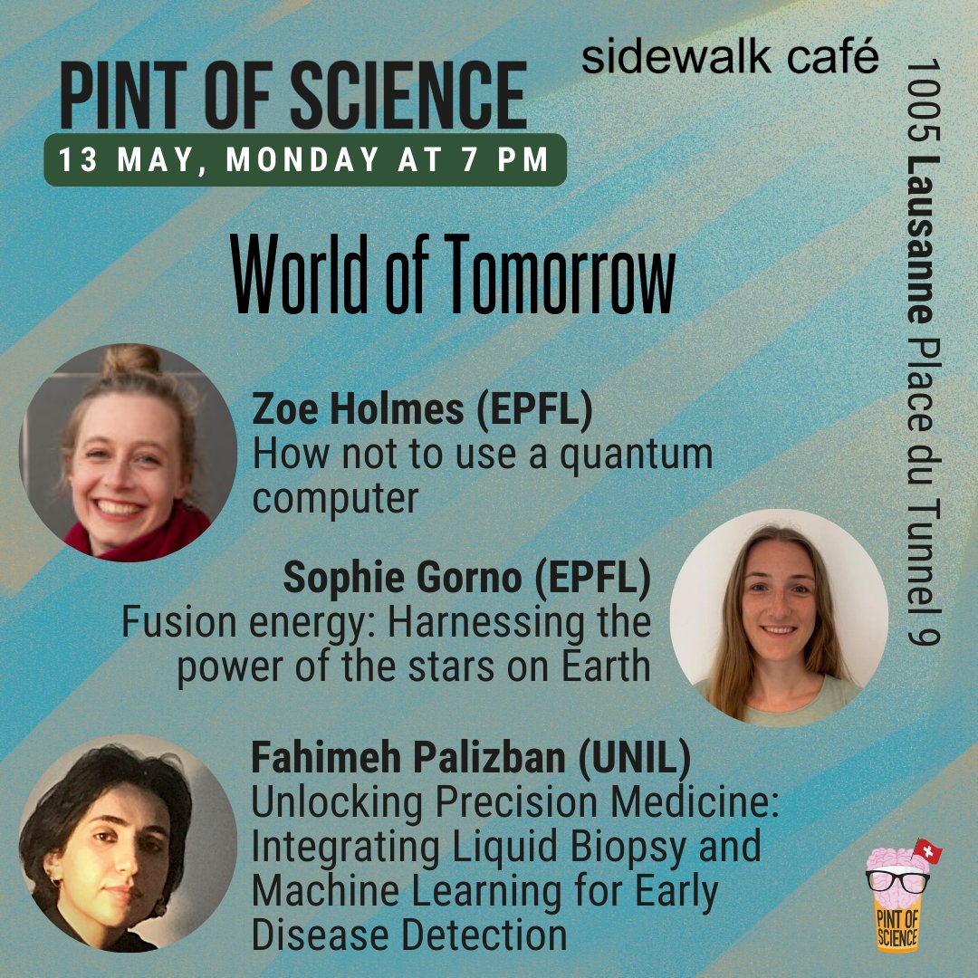 Check our #pintofscience in #Lausanne 📌13 March 😎World of Tomorrow (in EN)📍Sidewalk Café 😎A brainy night (in EN/FR)📍Cylure Binchroom 😎Color, Language and Sport: Exploring the spectrum of social-well bein (in EN)📍Qwertz ➡️pintofscience.ch/events/lausanne #PINT24