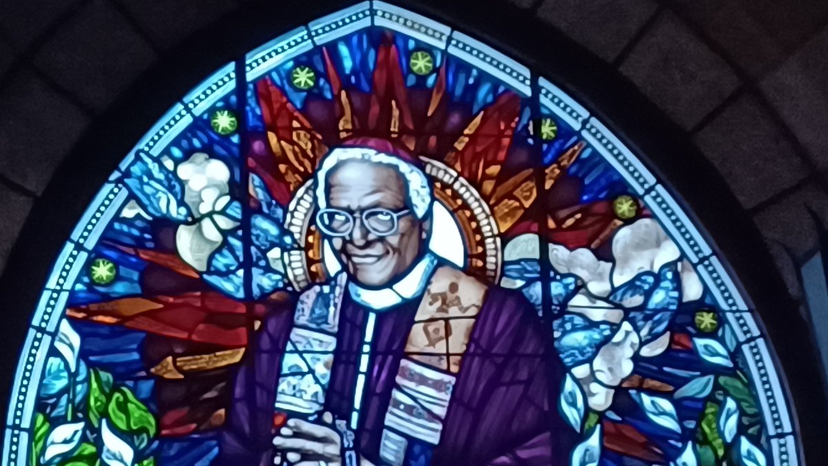 TUTU MEMORIAL WINDOW BLESSED IN ST GEORGE'S CATHEDRAL, CAPE TOWN The window was blessed by @ArchbishopThabo Makgoba during the retirement service of Dean Michael Weeder. bit.ly/49NrAaP