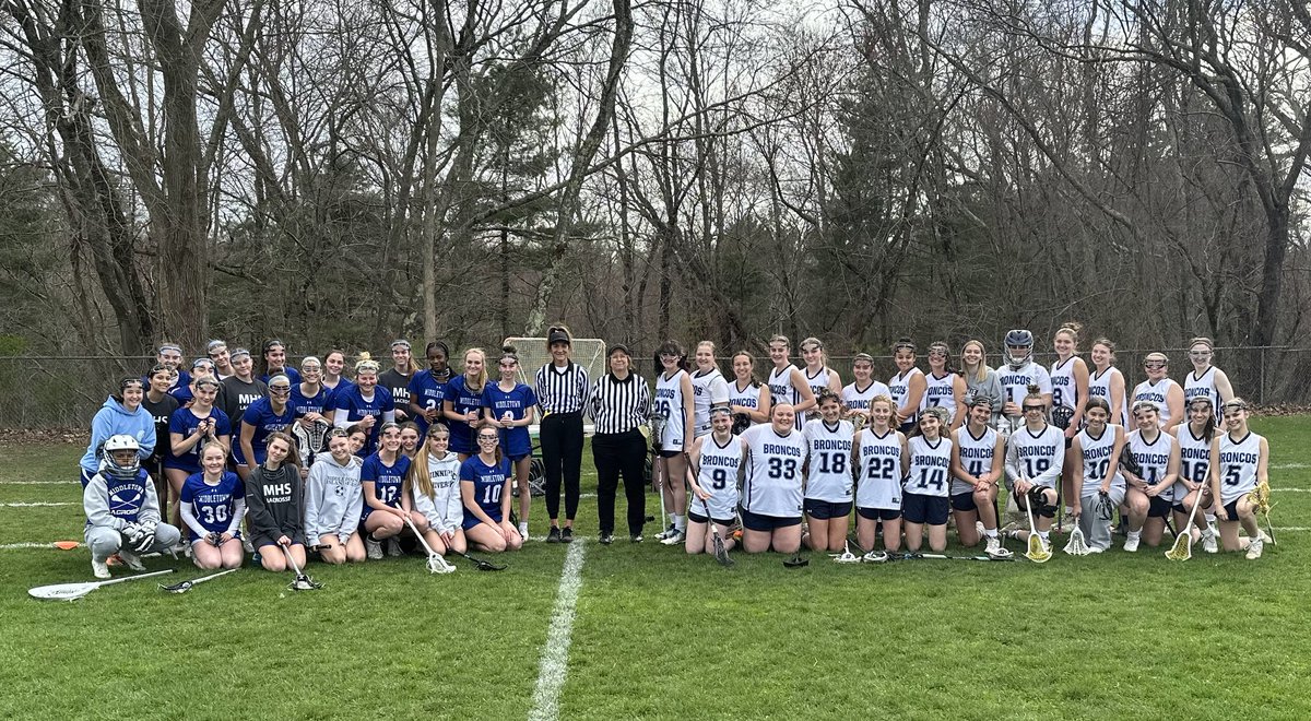 The Burrillville and Middletown girls lacrosse teams honored their officials as part of Spring Sports Officials Appreciation Week. #ThankYouOfficials #officialsappreciationweek