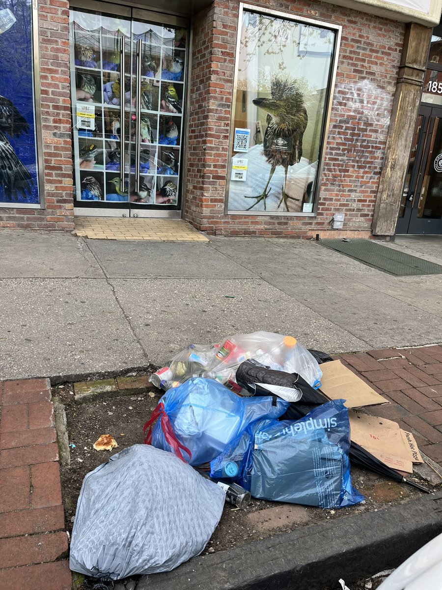 Great way to introduce yourselves to #ParkSlope, @wildbirdfund 187 7th Avenue. A 24/7 trash pile and no one is responsible let alone civic orgs like @RacioppoMike’a @BrooklynCB6 or @PkSLCivCouncil Every damned weekend. @nyc311 again: 311-18342337 Worse than pigeon shit!