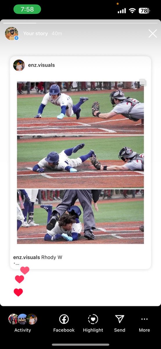 My older bro, Will, safe at home taking out umpire in the way, URI wins series vs St Joseph. Let’s go!!! ⁦@WillHindle3⁩