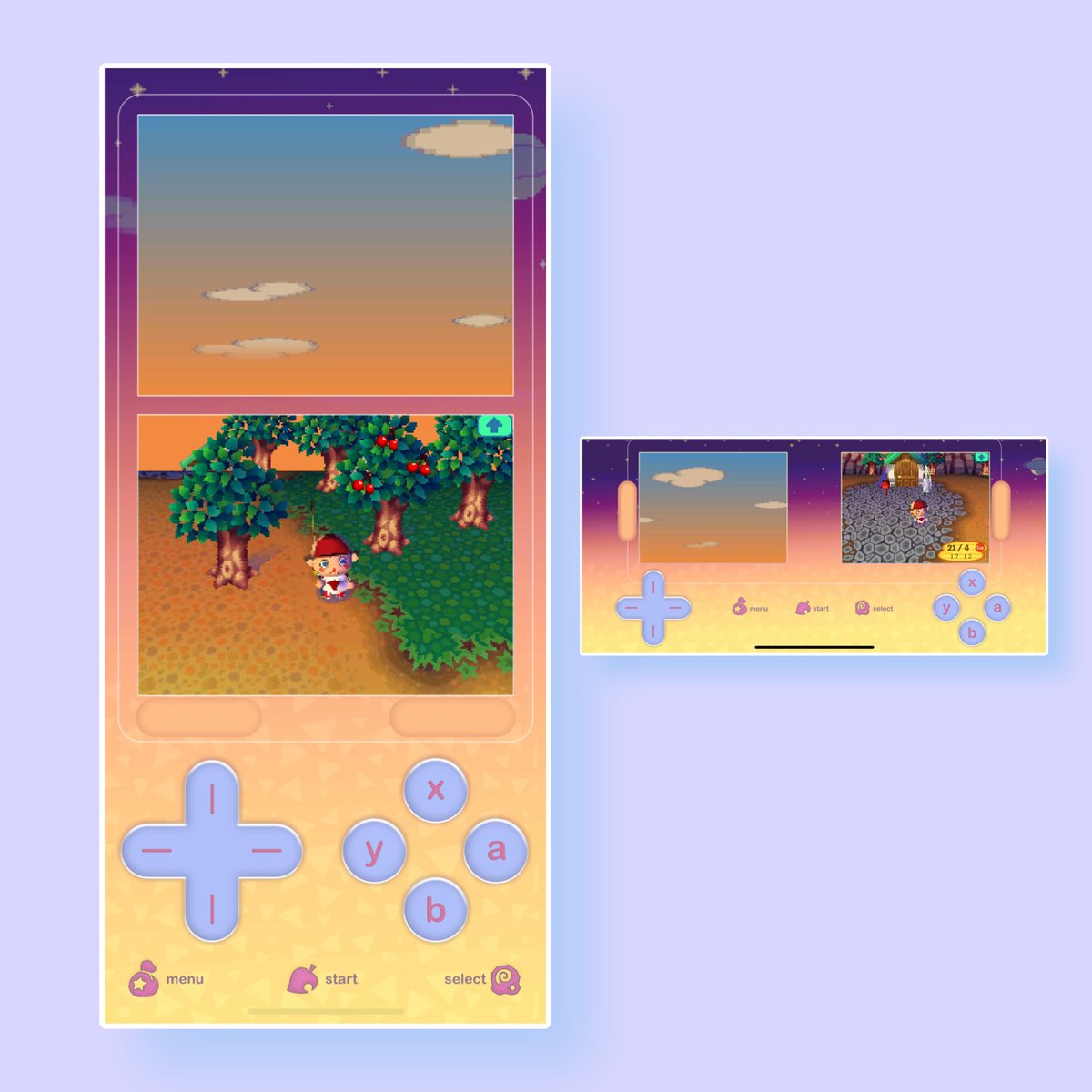 lowenergygirl's tweet photo. જ⁀➴₊⊹ FREE animal crossing: wild world themed NDS delta emulator custom skins

“barbie” &amp; “sunburst” 🩷✨🍊🌷🌲

🔽 links below https://t.co/0GIRoSsLsF