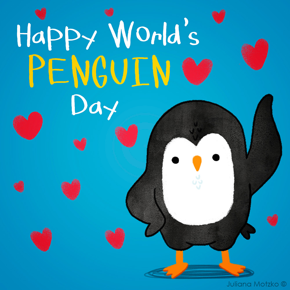 Happy World Penguin´s Day!!!
#ThePenguinsFamily #penguin #worldpenguinsday #cute #PenguinsLife #life #cartoon #dailylife #illustrator #ilustracao #kidlitart #kidlitartist #插图师 #企鹅 #插画 #JulianaMotzko
