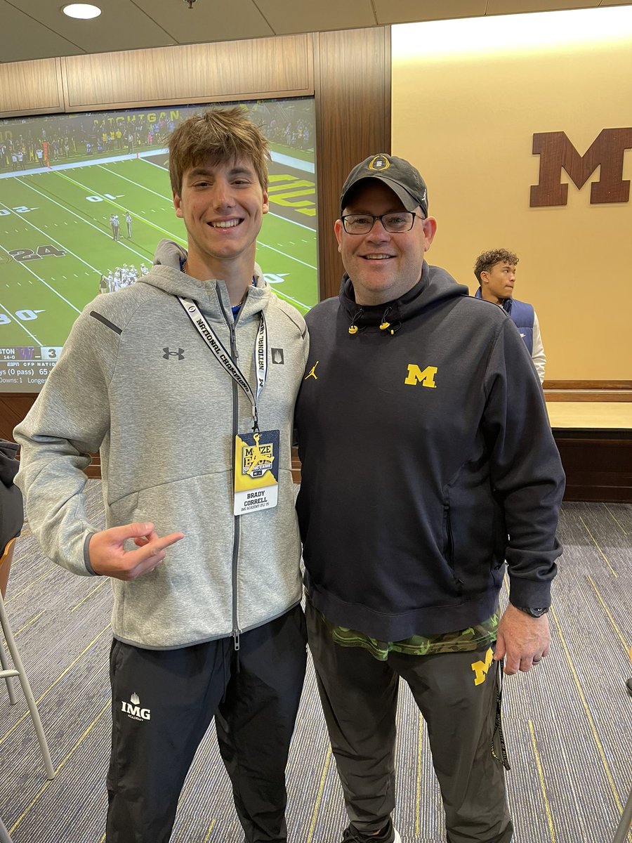 bradycorrell80's tweet photo. Thank you @Coach_Casula @Coach_SMoore @grant_newsome for the spring ball invite, I had an amazing time. Shout out Coach Casula and @CoachTonyAlford for the great conversation. Can’t wait to see you all down at IMG in May. 

@UMichFootball @IMGAFootball @MichiganRivals @_thebillymiller @CoachPGill