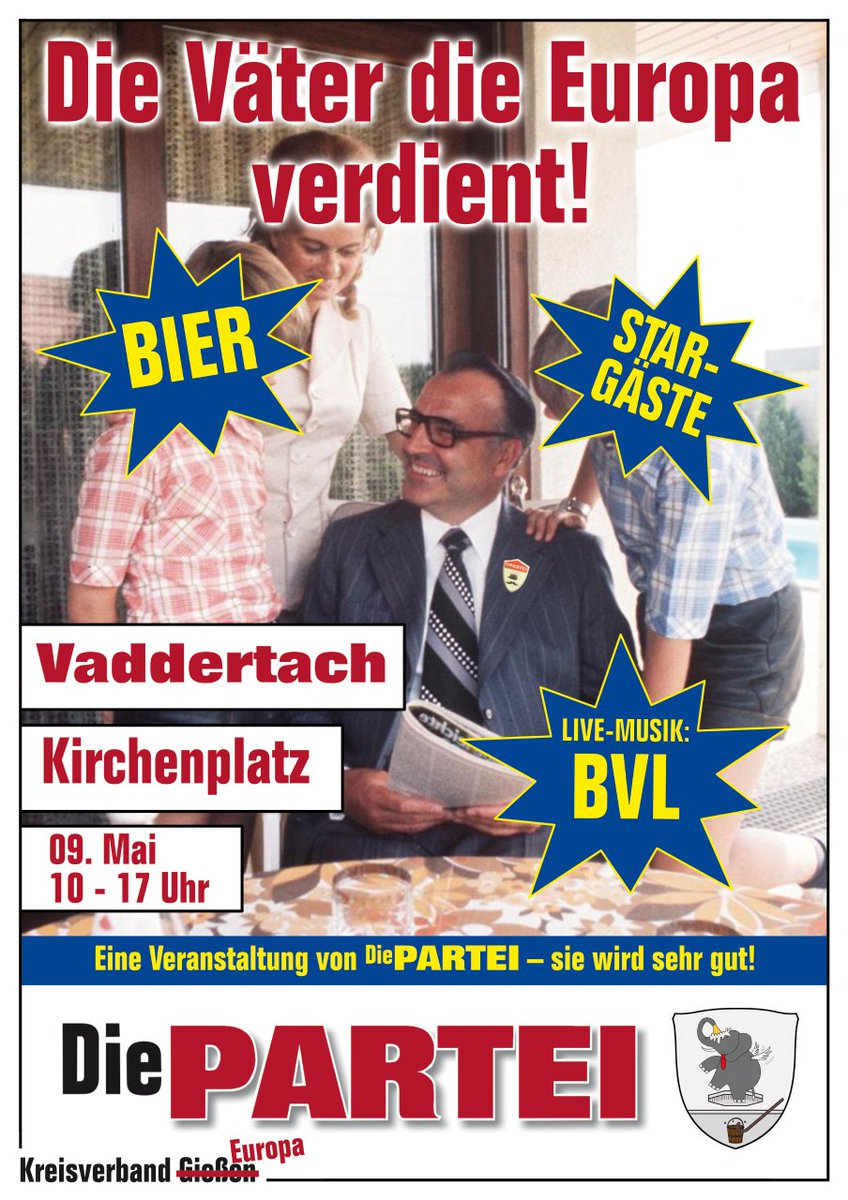 Am heiligen Vatertag kommt die offizielle Wahlkampftour nach Gießen!