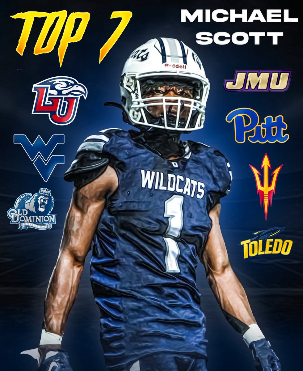 #AGTG Here is my top 7! Recruiting still 100% open <a href="/LibertyFootball/">Liberty Football</a> <a href="/WVUfootball/">West Virginia Football</a> <a href="/ODUFootball/">ODU Football</a> <a href="/JMUFootball/">JMU Football</a> <a href="/ASUFootball/">Sun Devil Football</a> <a href="/ToledoFB/">Toledo Football</a> <a href="/Pitt_FB/">Pitt Football</a> @RivalsFriedman <a href="/adamgorney/">Adam Gorney</a> @MohrRecruiting <a href="/ATHINTRAINING/">Athlete Skill Development</a> <a href="/DTown_Football/">Dallastown Wildcats Football</a> <a href="/Coach_LMurphy/">Levi Murphy</a>