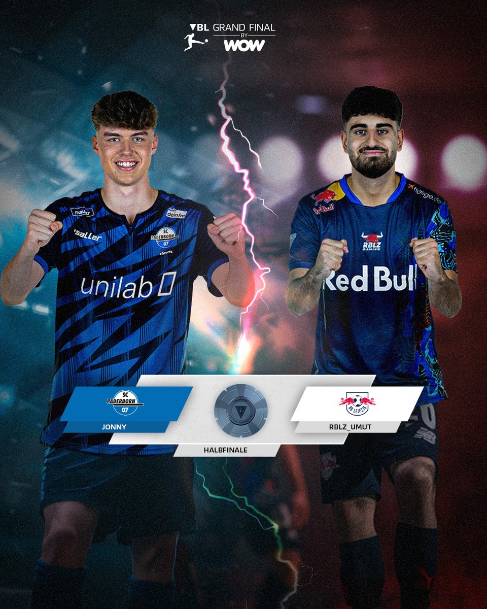 𝗝𝗢𝗡𝗡𝗬 🆚 𝗨𝗠𝗨𝗧 Das erste Halbfinale des heutigen Final-Sonntags wird ein absolutes Top-Duell 😮‍💨 Wer zieht ins Endspiel ein? @SCP07_Jonny oder @RBLZ_Umut? 🔥 Streamstart um 15:30 Uhr ⏰👇 🔴 twitch.tv/vbl_official #VBLGrandFinal #WOWVBL