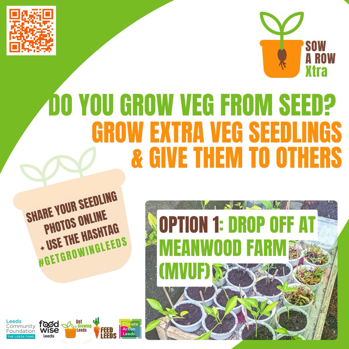 Its #GoodToGrow Week Join in #SowARowXtra grow extra veg and give to others. We want to get more people growing in #Leeds! Do you grow veg from seed? If so, you can help others with your know-how! For more details visit: feedleeds.org/sowx/ #getgrowingleeds