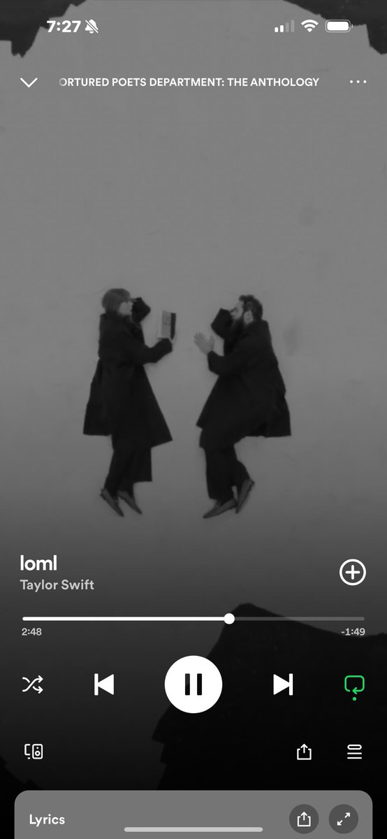 hooked_reality's tweet photo. @taylornation13 @Spotify loml 🤍 https://t.co/mQldTn6xiu