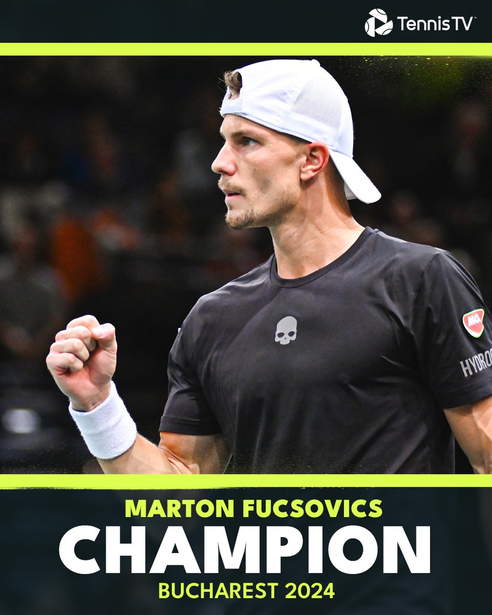 TennisTV's tweet photo. Grand Bucharest Title! 🏆

Marton Fucsovics defeats Navone in Bucharest to capture a second career ATP Tour title

#TiriacOpen https://t.co/MTPzv1WjoW