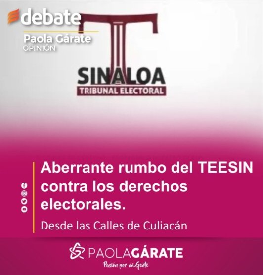 El TEESIN ha tomado una medida sin precedentes que limita los derechos electorales en Sinaloa. 😡🚫 Cuestionamos la constitucionalidad de esta interpretación restrictiva y desproporcionada. ⚖️🤔 ¿en quién podemos confiar? 🤷‍♂️💭 debate.com.mx/opinion/Aberra…