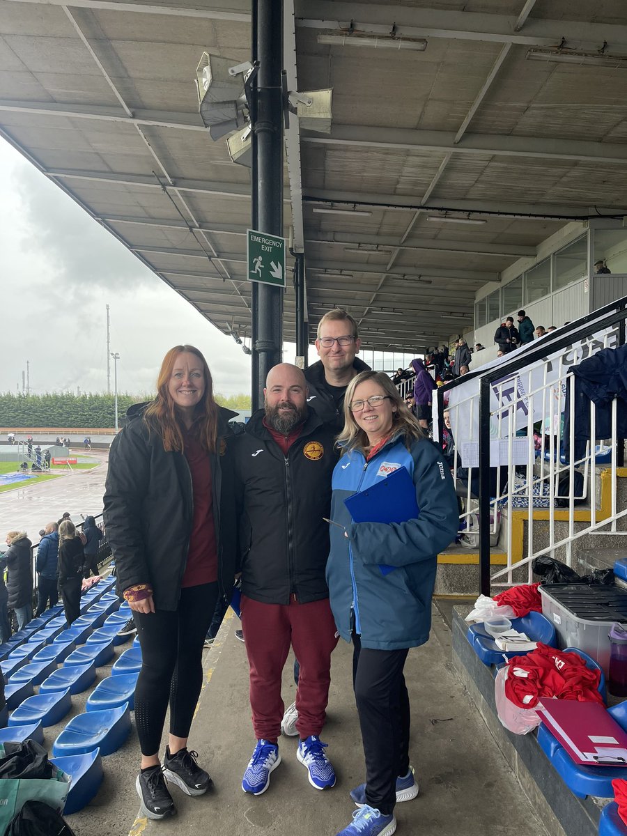 The first match of the 2024 YDL is underway. Coaches Simon and Jac are team managing Team NL today along with Lynsey from Cumbernauld AAC and Elaine and Steven from Airdrie Harriers. Thanks for supporting our athletes! @SALDevelopment @LanLiveSport @sportscotland @scotathletics