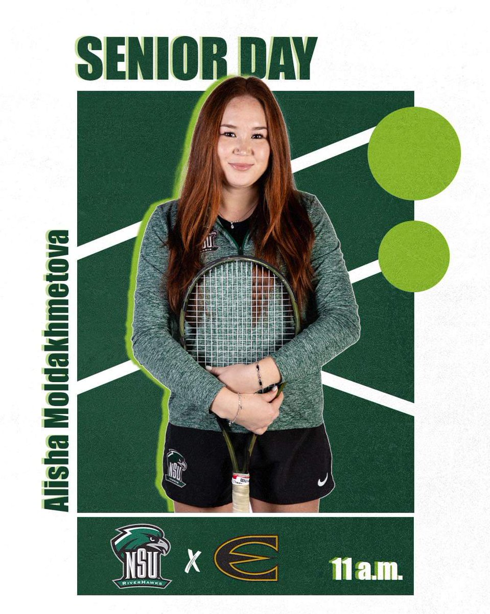 🎾Tennis🎾 Senior 🎾Day🎾
<a href="/RiverHawkSports/">Northeastern State Athletics</a> 🏡#HomeMatch🏡 
@RiverHawksWTEN v <a href="/estatetennis/">Emporia State Tennis</a> 
#TeamNSU  #RiverHaaaaaaaaaaaaaaaaawks™
