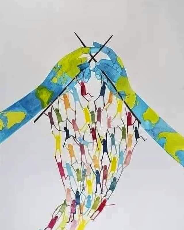 This artwork is by Anja Rozen, a 13 year old student from Slovenia.
Anja is the proud winner of International Miru Poster Competition.
'My drawing represents the unifying power of our earth.'
