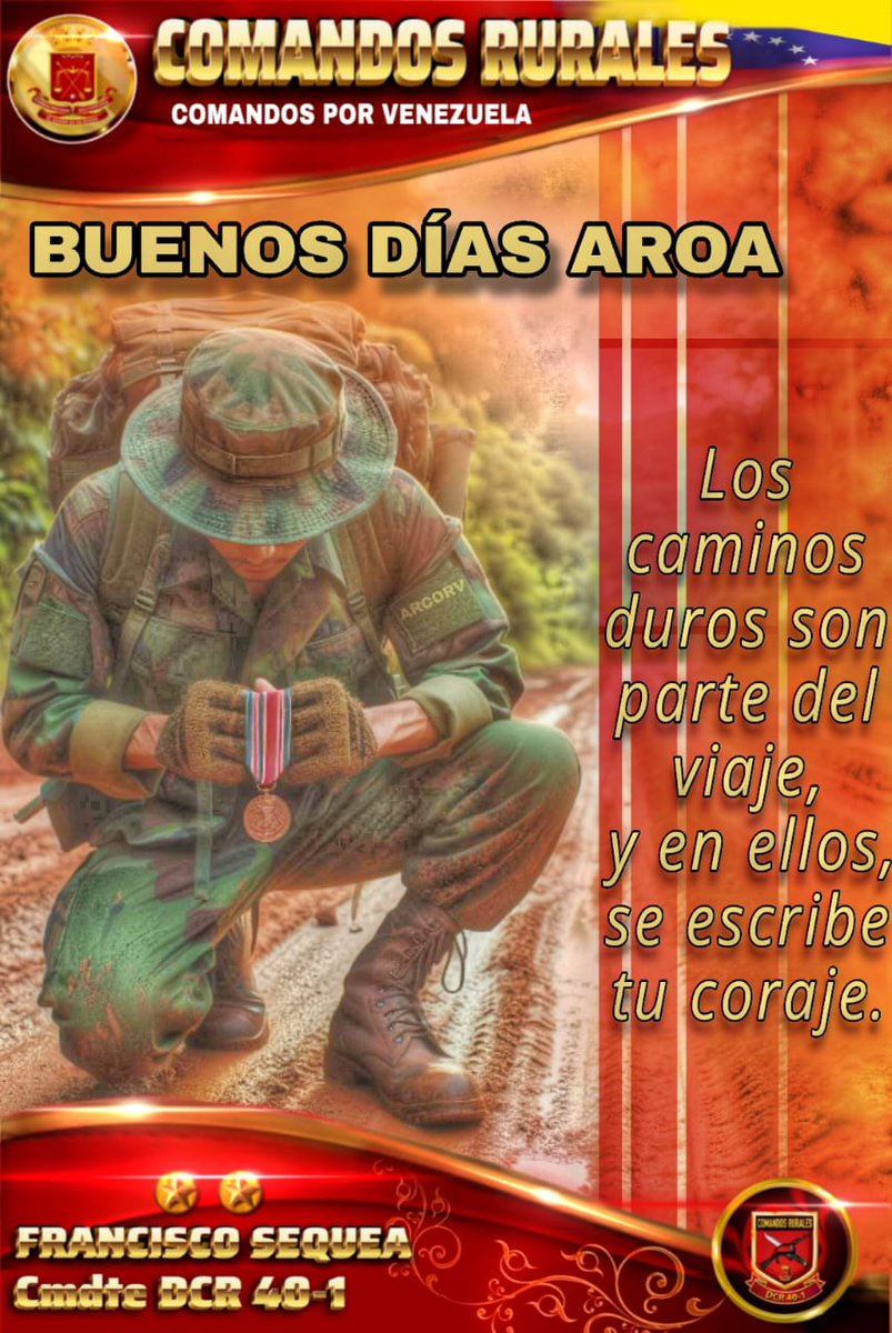 CompaniaRurales's tweet photo. #21Abril #FANB y la #GNB los caminos duros son parte del viaje, y en ellos, se escribe su coraje.

#IntegrarEsVenceer https://t.co/hXqOB3tscL