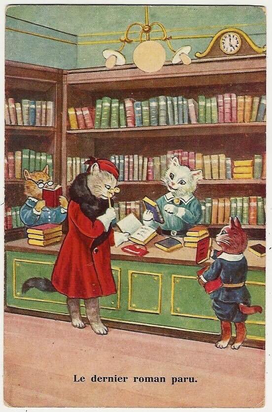 ❤️🐈📚
“Get your friends together, go to your local #bookstore and have a book-buying party.” ~Roy Blount Jr.

Vintage French Postcard

#friends #gettogether #localbookstore #bookbuying #bookparty #Vintage  #Postcard #vintagepostcard #cats #catart #catandbooks #bookshelves #books