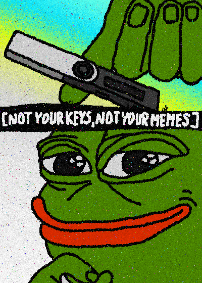 Share memes, seize memes, preserve and protect. Get a hardware wallet to vault. Secure your memes, keep them safe. GM, frens ☕️🐸