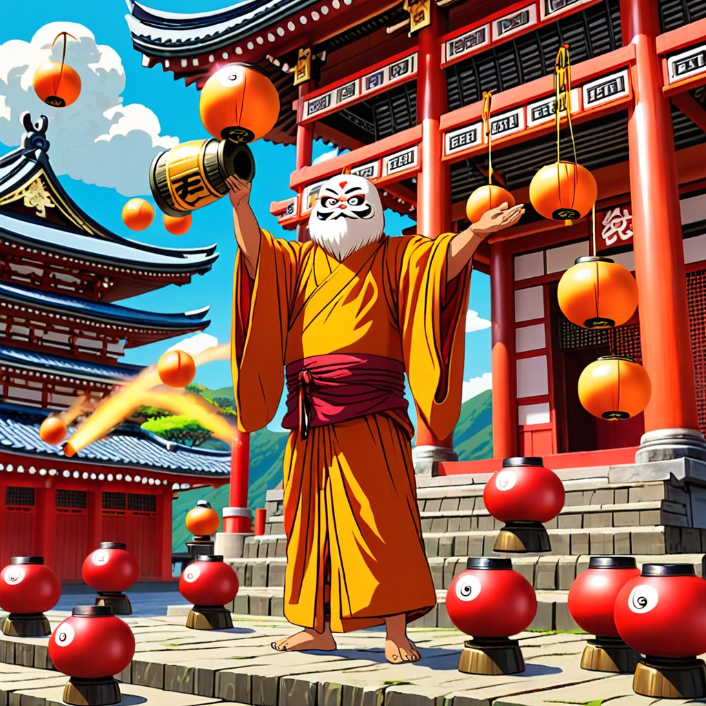 xiimeeniithaa's tweet photo. 日本のお寺で行われる「だるま供養」では、お寺の住職が古くなっただるまをバズーカ砲で打ち上げます。これにより、だるまに感謝が込められ、魂が成仏すると信じられています。 https://t.co/kpQGLBwbWS