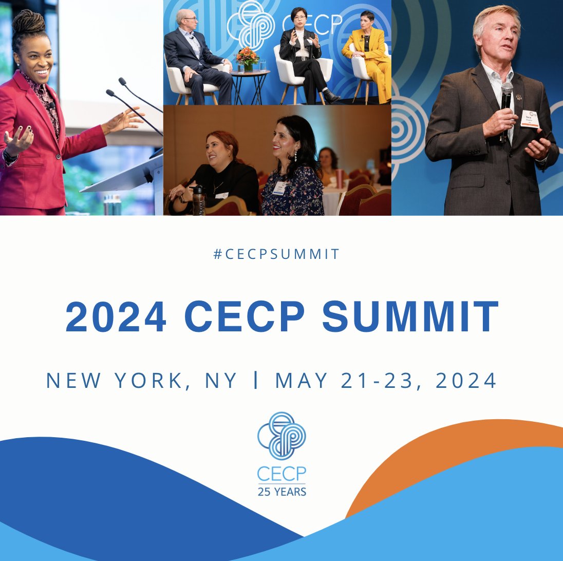 The annual #CECPSummit will be held on May 21-23, 2024. This Summit is an in-person experience that brings together 200+ corporate leaders who drive social strategies at the world's largest companies. Discover more and register here: zurl.co/7PMe