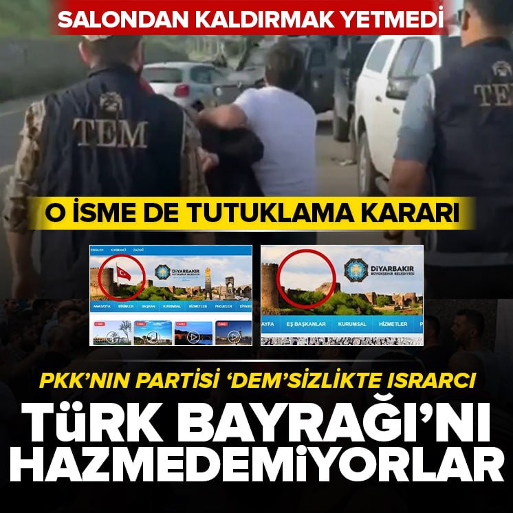 DEM Parti'den skandallar serisi! Türk Bayrağı'nı hazmedemiyorlar! Salondan kaldırmak yetmedi siteden de sildiler ahaber.im/7pvyr1_smt